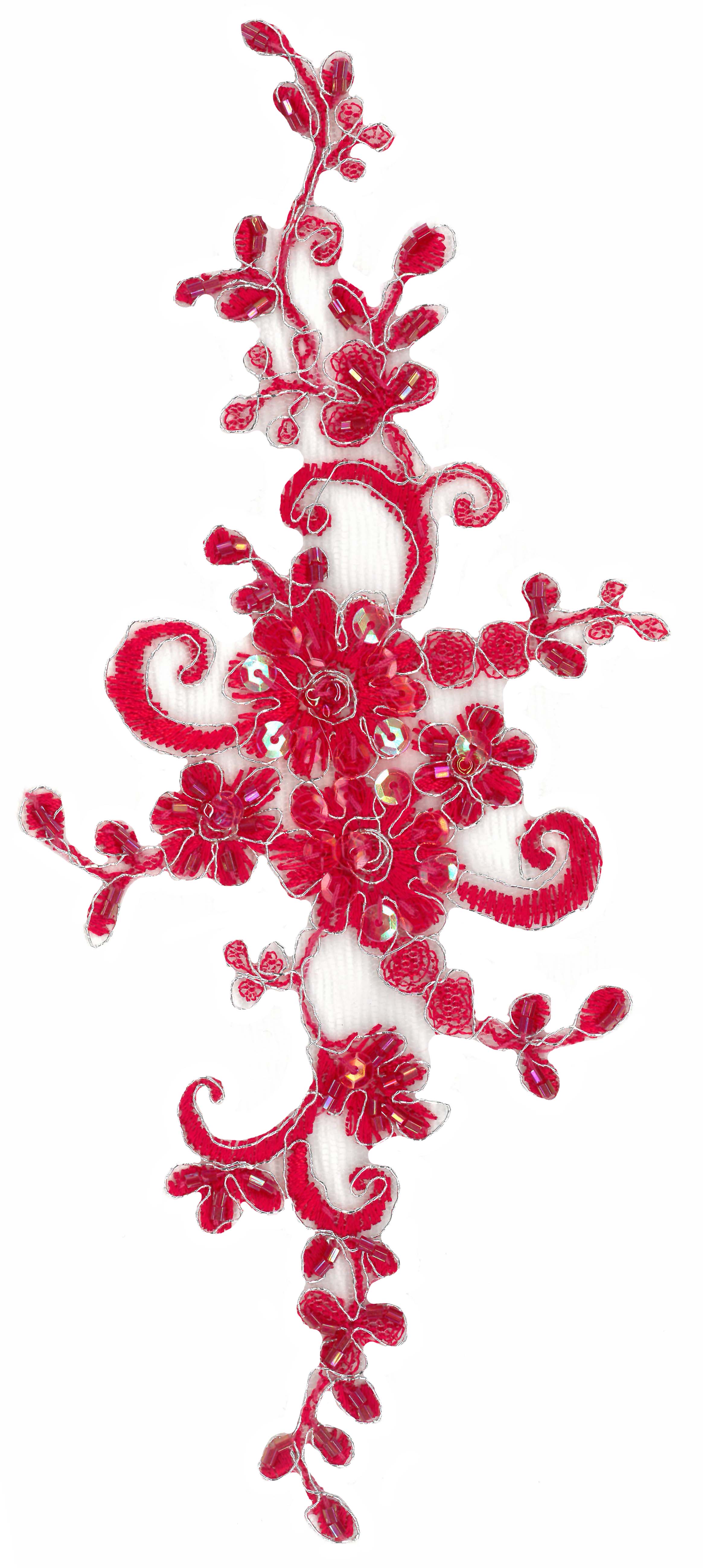 BEADED MOTIF - RED